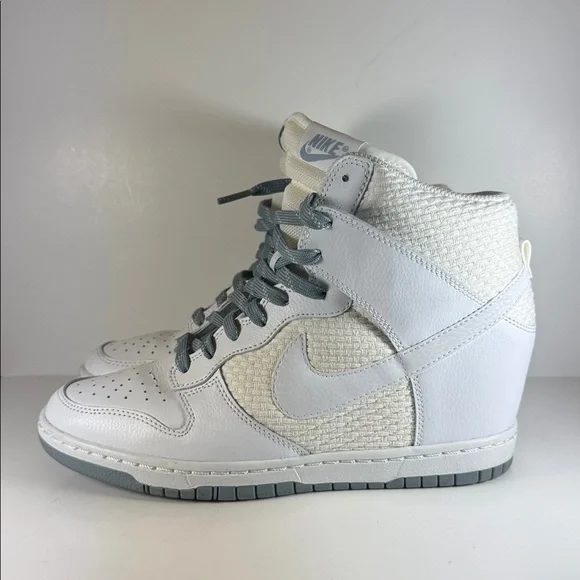 Nike Dunk Sky Hi White Dove Grey Women’s Size 9 Hidden Wedge Sneakers - Picture 2 of 12